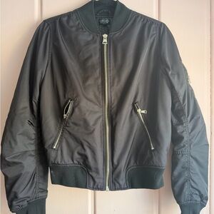 Topshop Black Bomber Jacket sz6